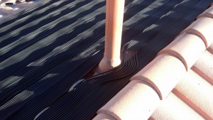 Close Up View of Solar Heating System